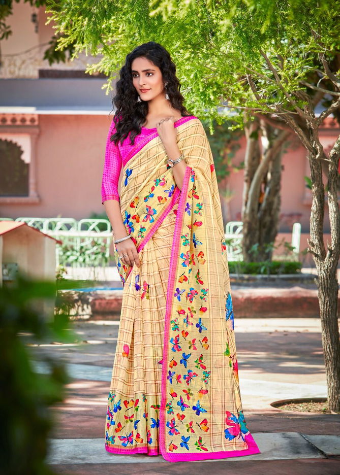 Shreyans Gaza Cheks 2 Regular Wear Wholesale Printed Sarees